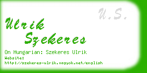 ulrik szekeres business card